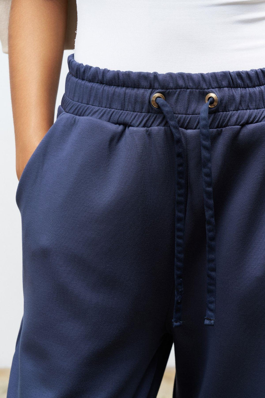 Füme Kadın Bel Ayarlanabilir Rahat Kalıp Modal Pantolon