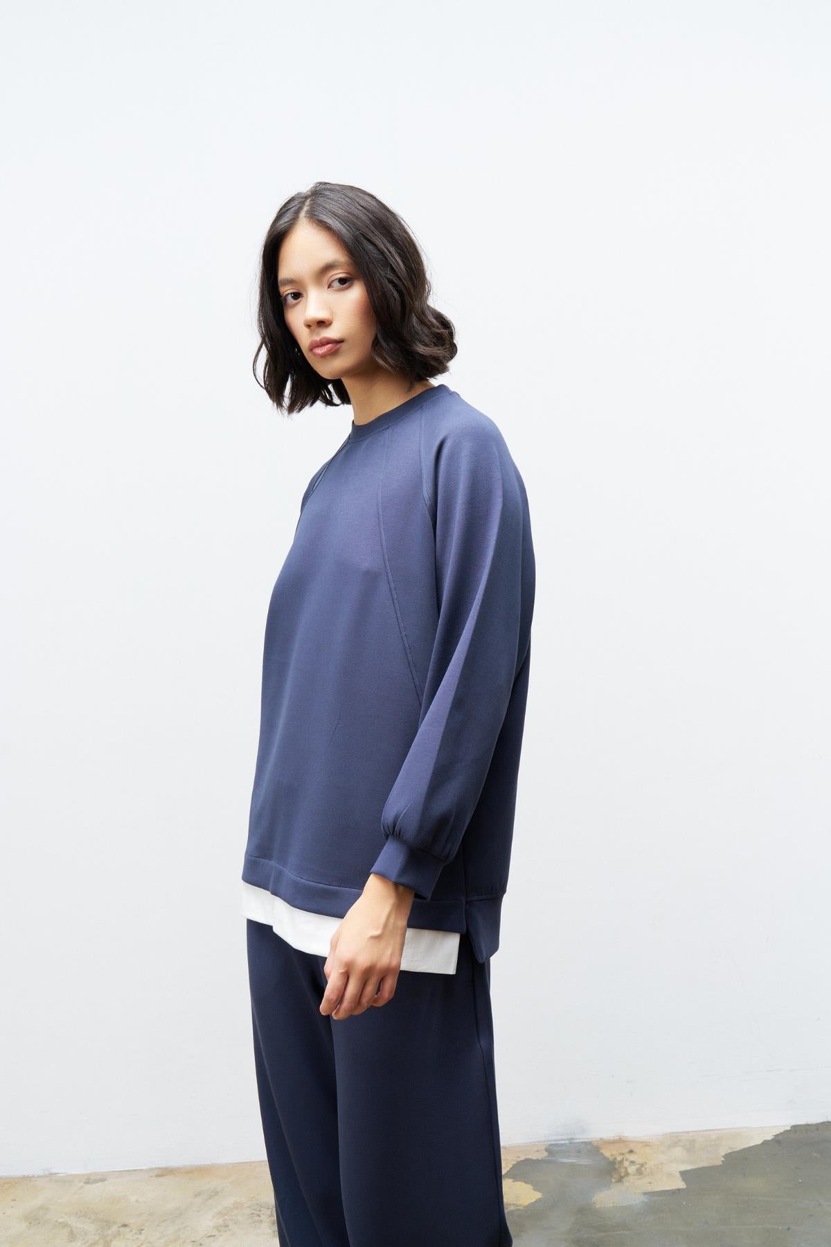 Füme Kadın Bisiklet Yaka Eteği Süprem Üst Ve Beli Lastikli Alt Modal Takım