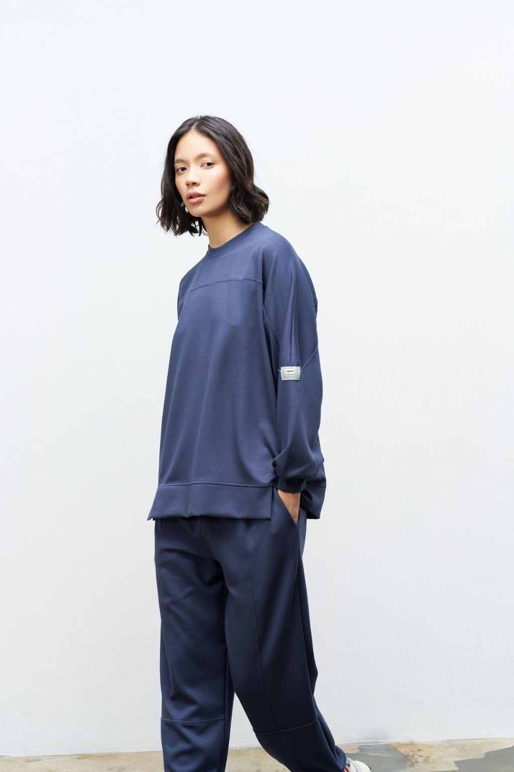 Füme Kadın Premium Modal Süs Etiket Detaylı Jogger Alt-Üst Takım