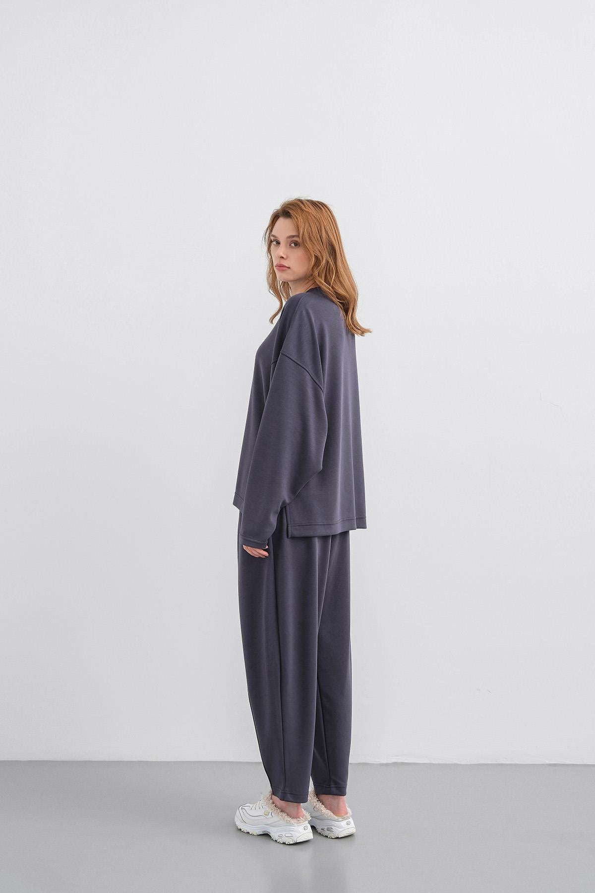 Füme Kadın Yumuşak Dokulu Premium Modal Kumaş Alt-Üst Takım