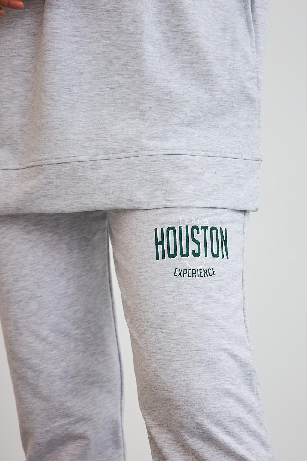 Houston Pamuklu Oversize Gri Alt Üst Takım