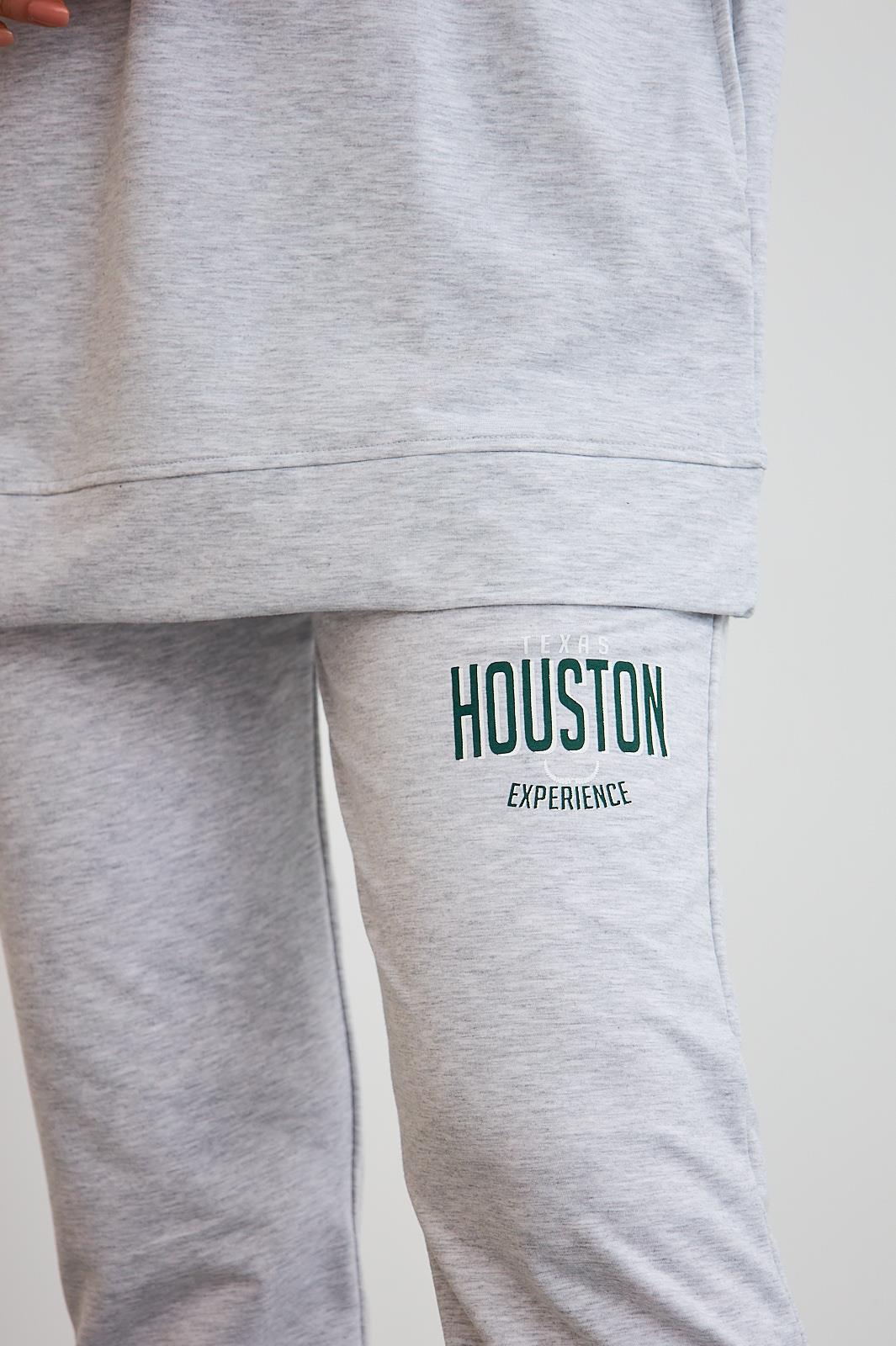 Houston Pamuklu Oversize Gri Alt Üst Takım