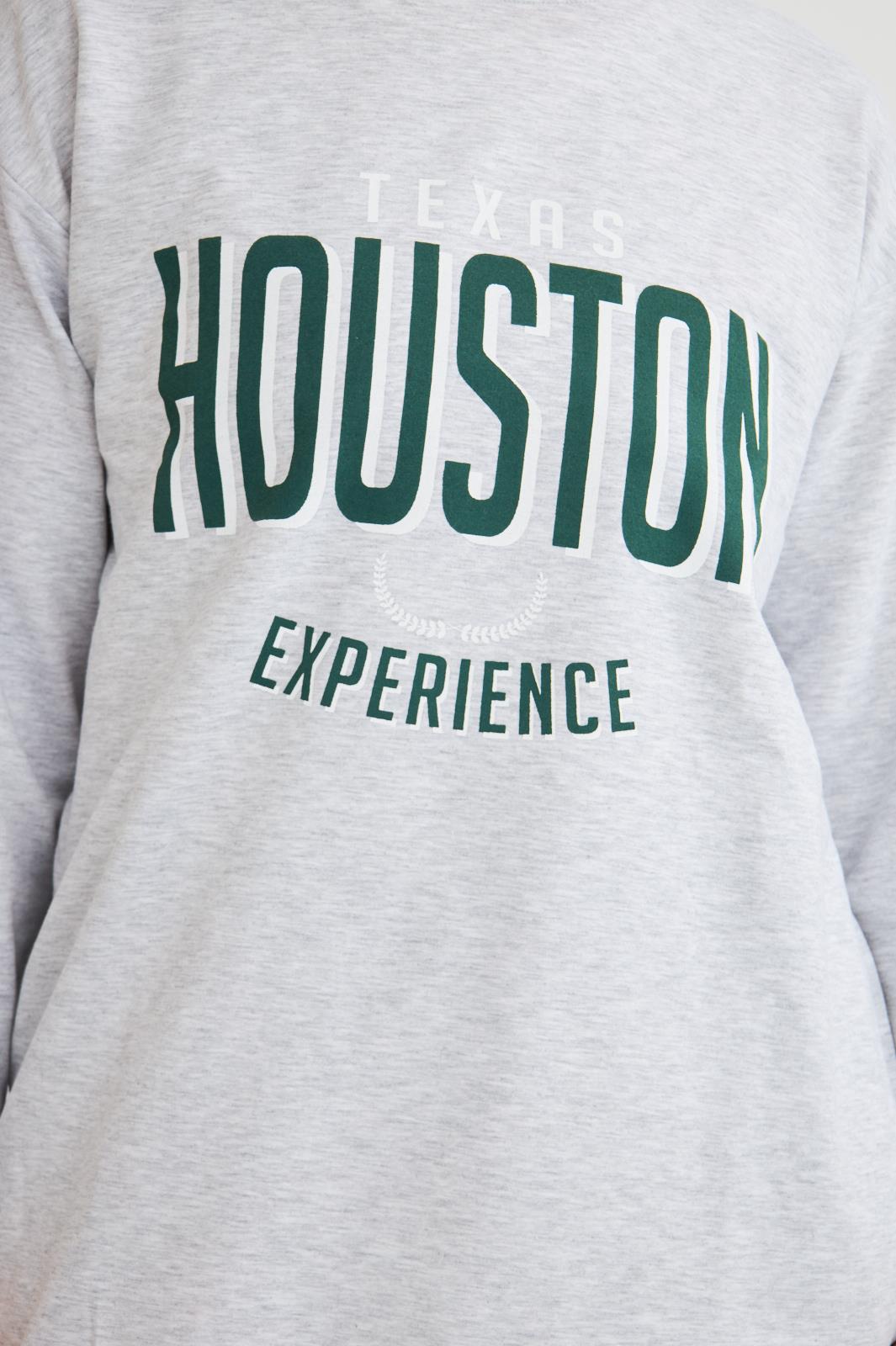 Houston Pamuklu Oversize Gri Alt Üst Takım