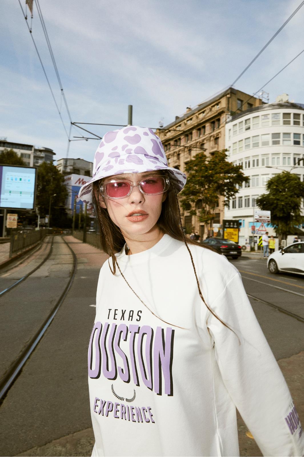 Houston Pamuklu Oversize Ekru Alt Üst Takım