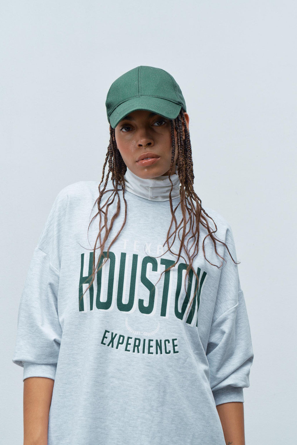 Houston Pamuklu Oversize Gri Alt Üst Takım