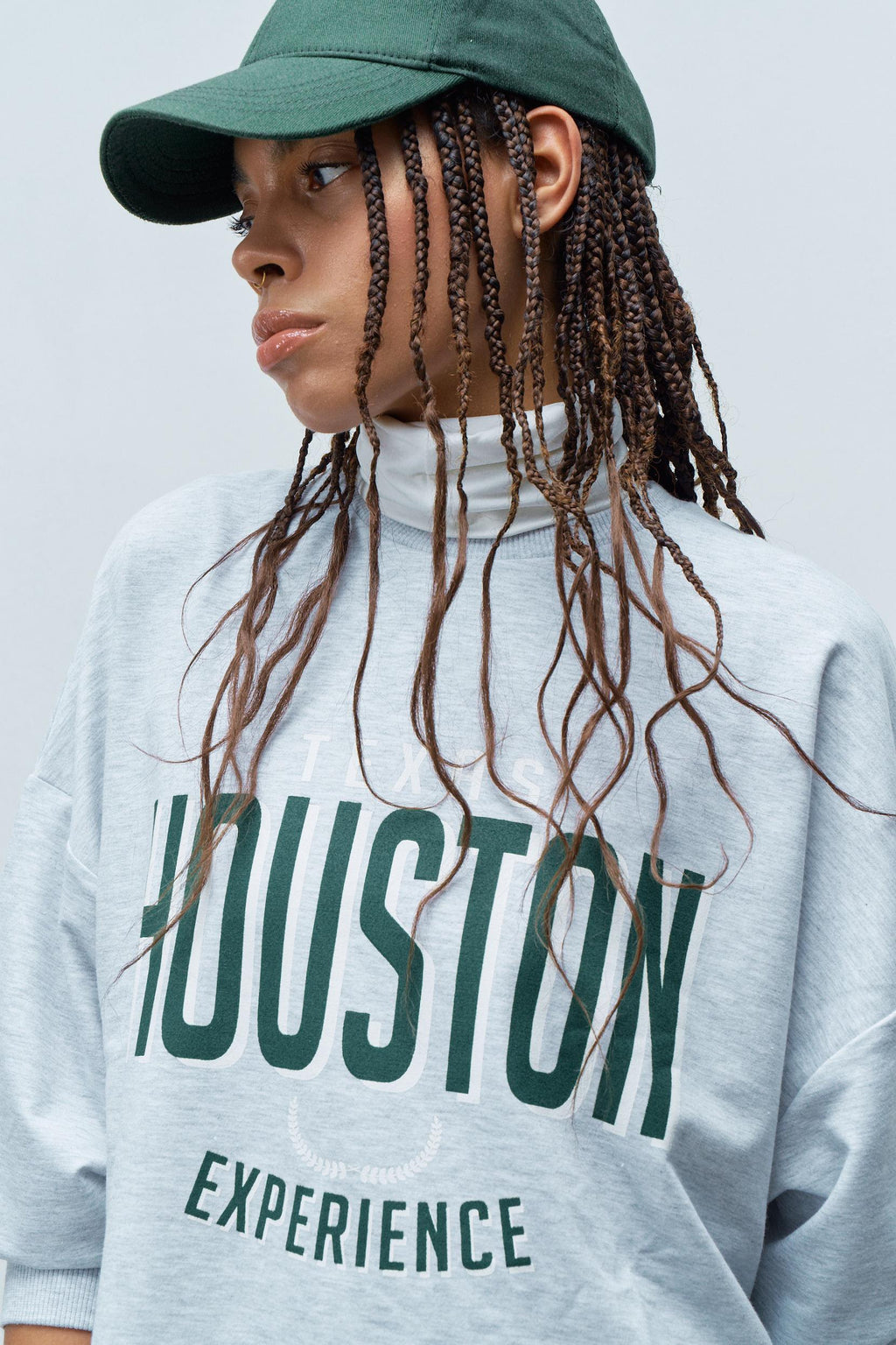 Houston Pamuklu Oversize Gri Alt Üst Takım