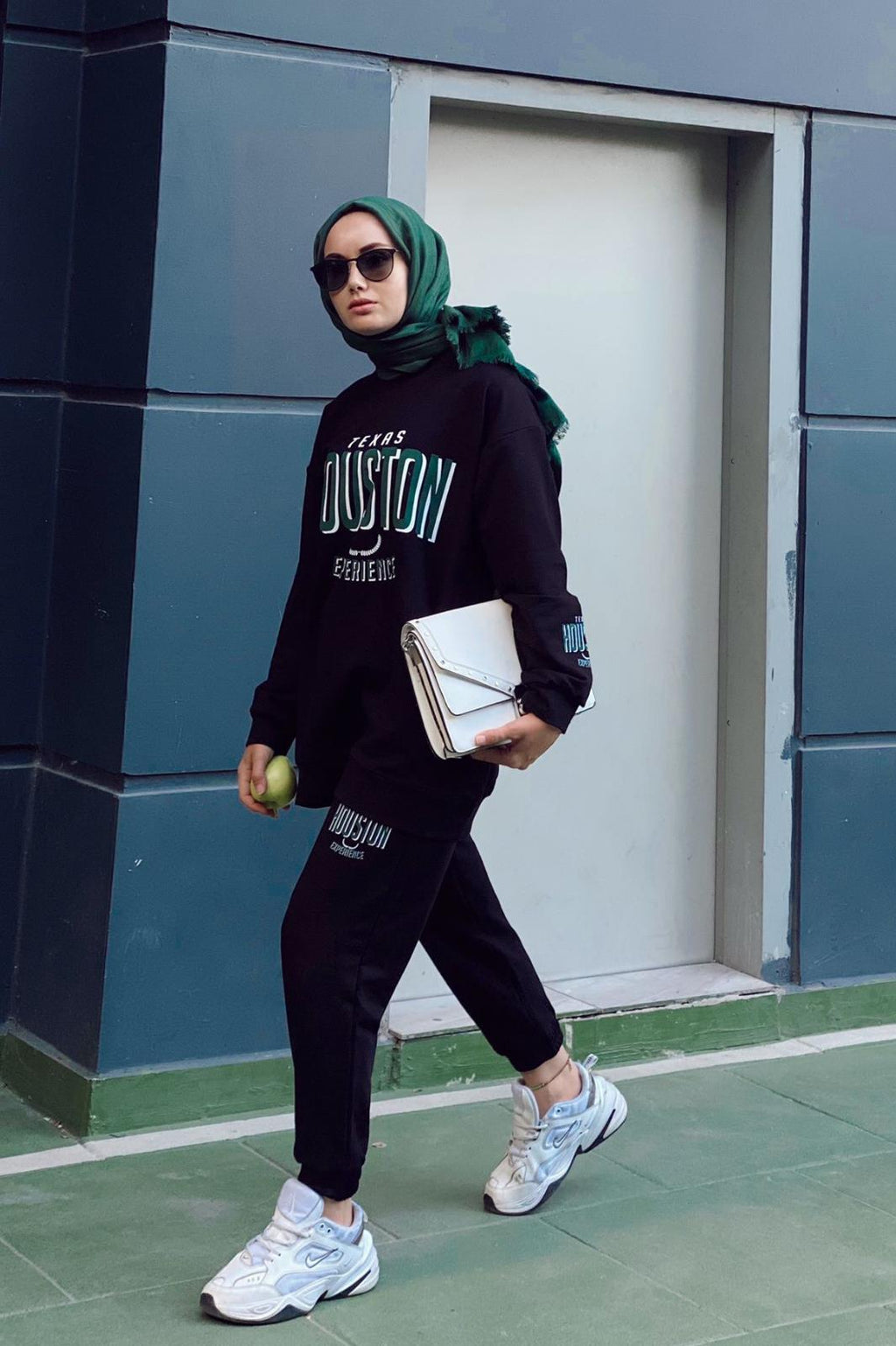 Houston Pamuklu Oversize Siyah Alt Üst Takım