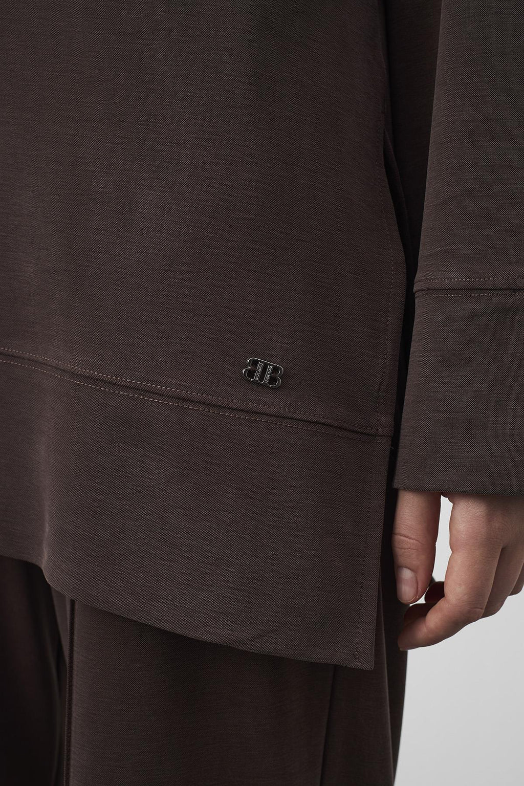 Kahverengi Oversize Kalıp Tencel Dokulu Relax Fit Premium Takım