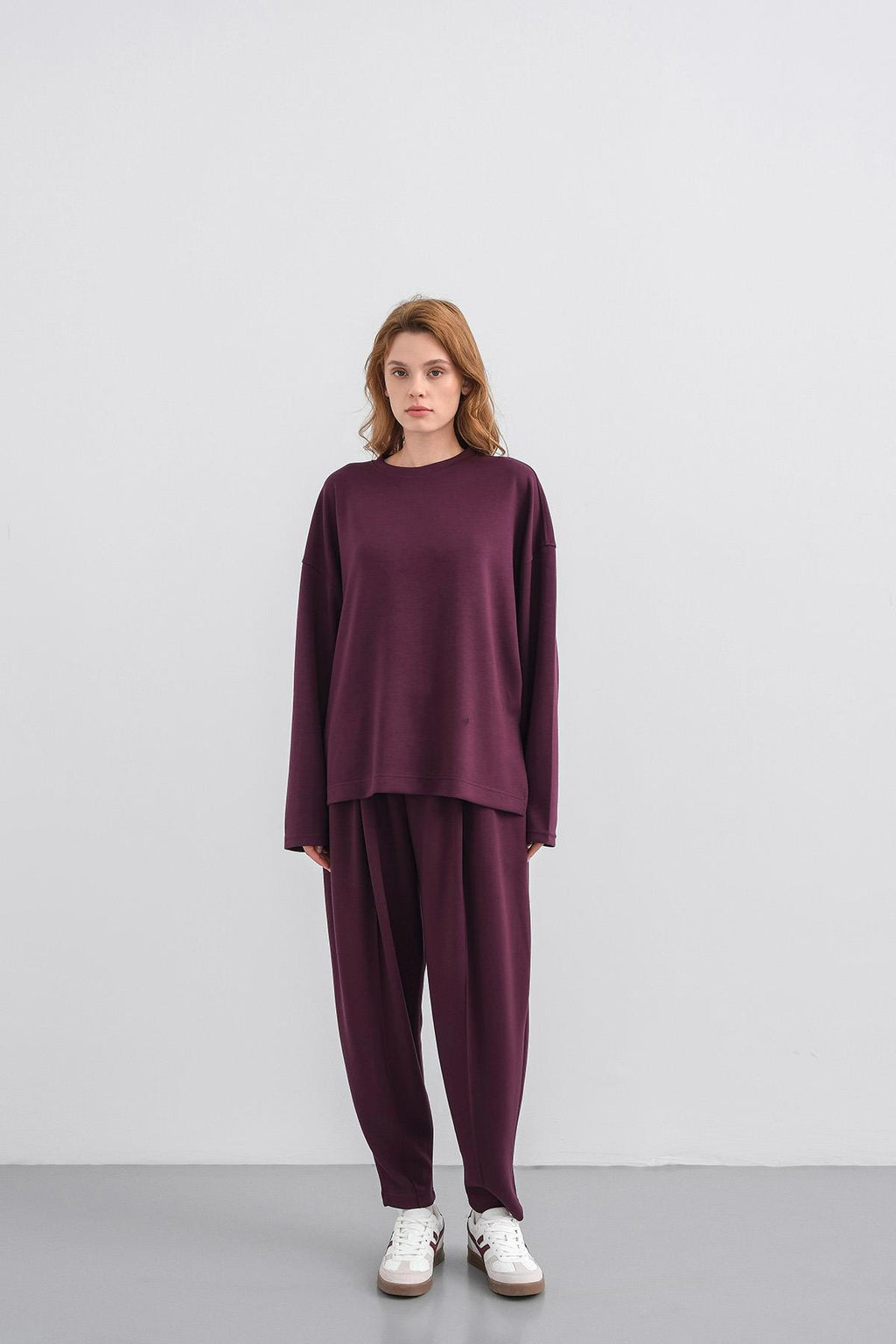 Mürdüm Kadın Yumuşak Dokulu Premium Modal Kumaş Alt-Üst Takım