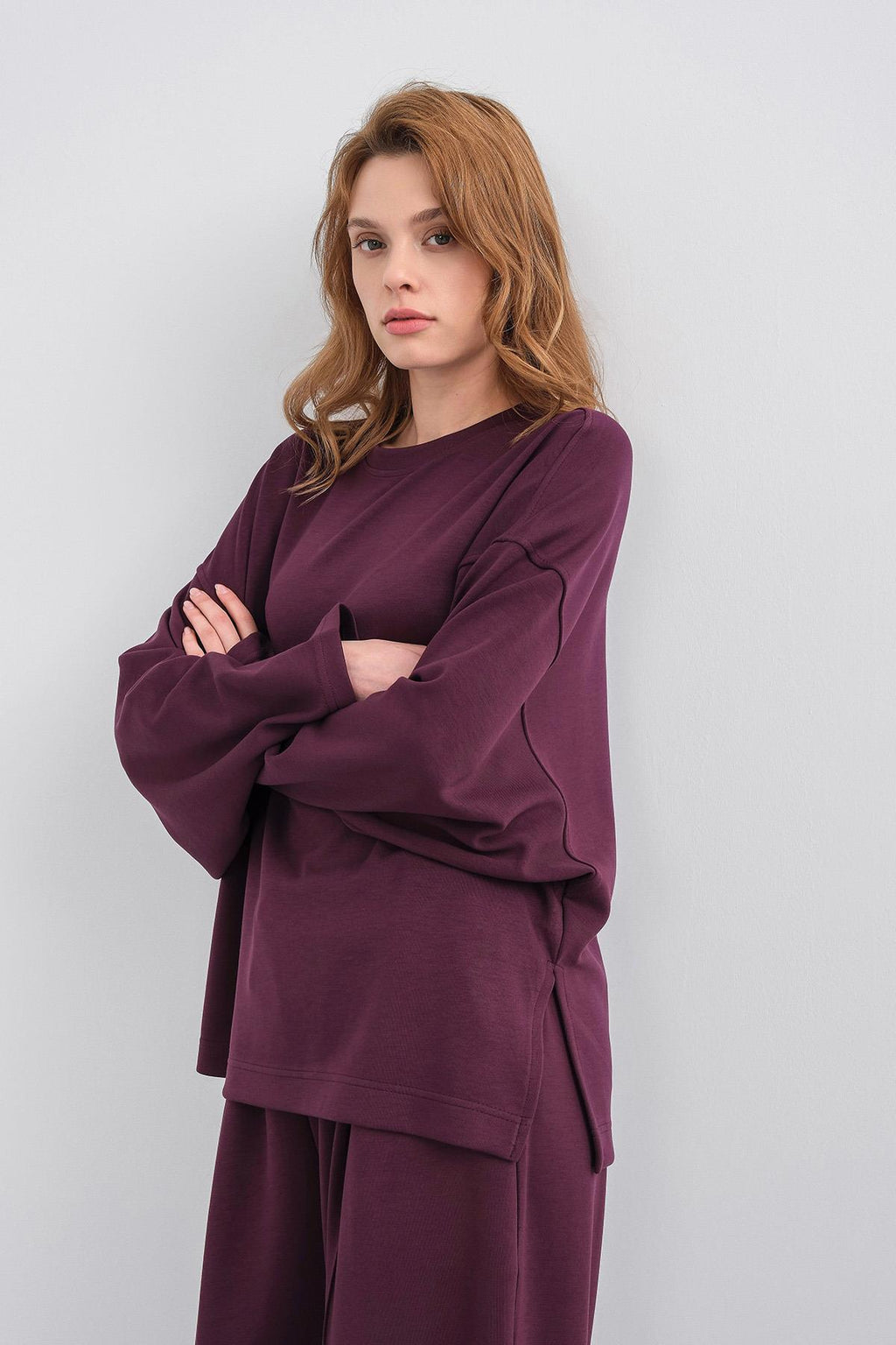 Mürdüm Kadın Yumuşak Dokulu Premium Modal Kumaş Alt-Üst Takım