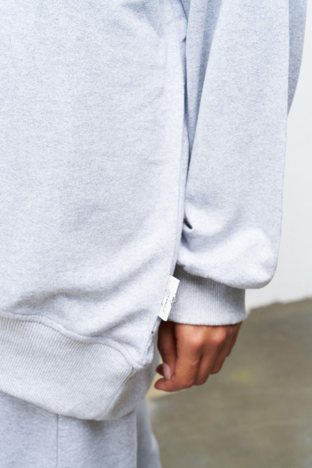 Next Yandan Yırtmaçlı Oversize Pamuklu Gri Alt Üst Takım