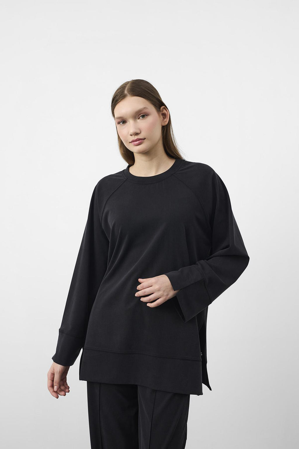 Siyah Oversize Kalıp Tencel Dokulu Relax Fit Premium Takım