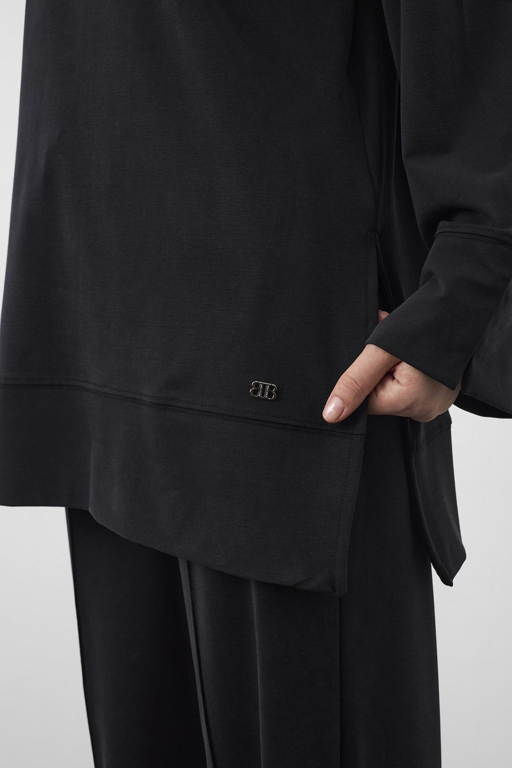 Siyah Oversize Kalıp Tencel Dokulu Relax Fit Premium Takım