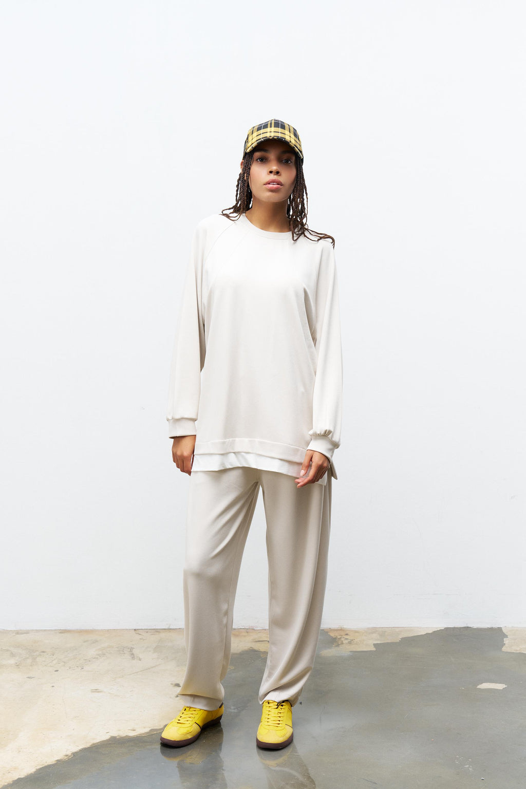 Taş Kadın Bisiklet Yaka Eteği Süprem Üst Ve Beli Lastikli Alt Modal Takım