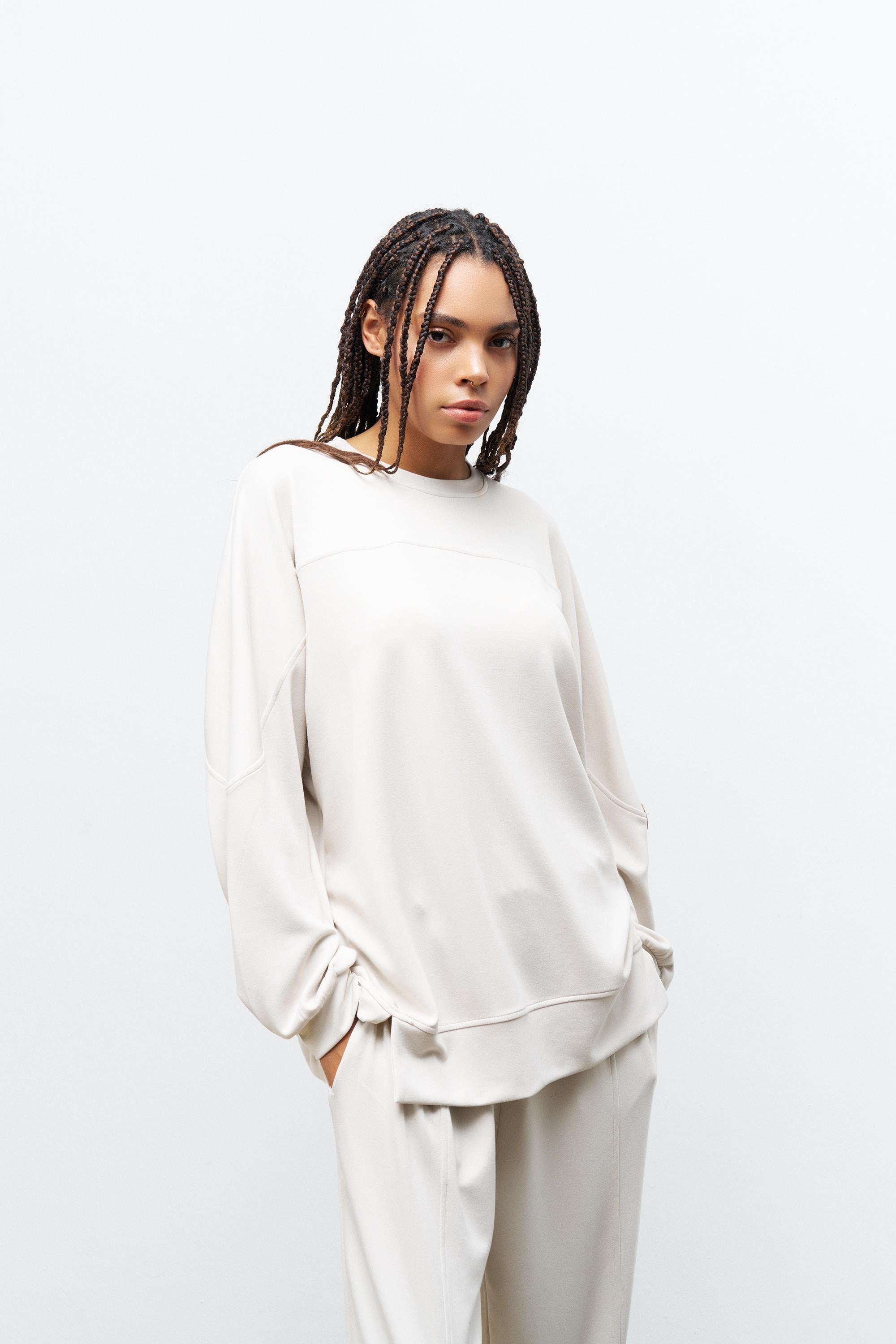 Taş Kadın Premium Modal Süs Etiket Detaylı Jogger Alt-Üst Takım