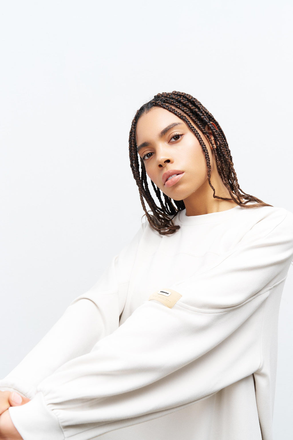 Taş Kadın Premium Modal Süs Etiket Detaylı Jogger Alt-Üst Takım