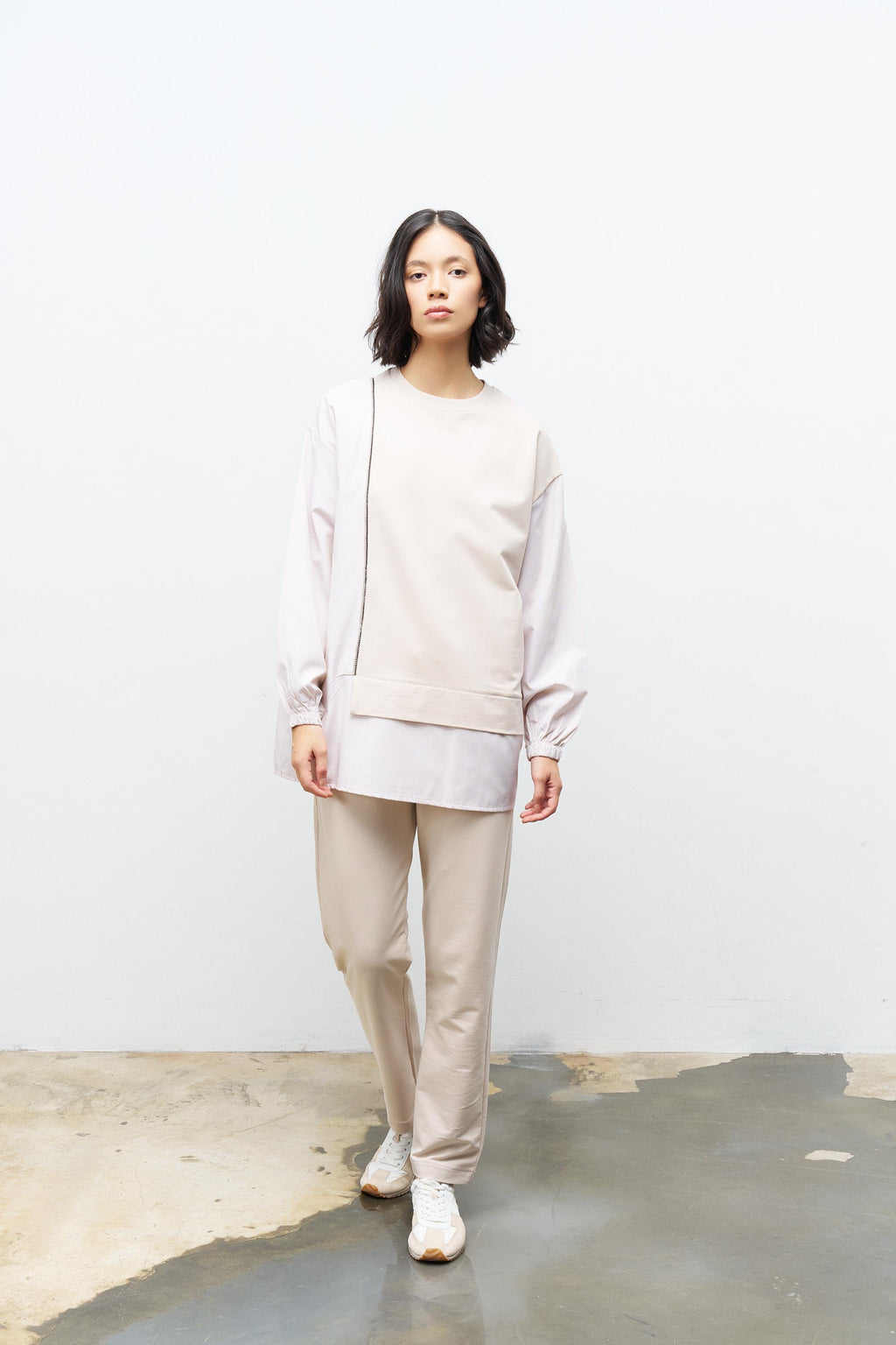 Taş Kadın Üst Dokumalı Taş Şerit Detaylı Pamuklu Örme Alt Üst Takım