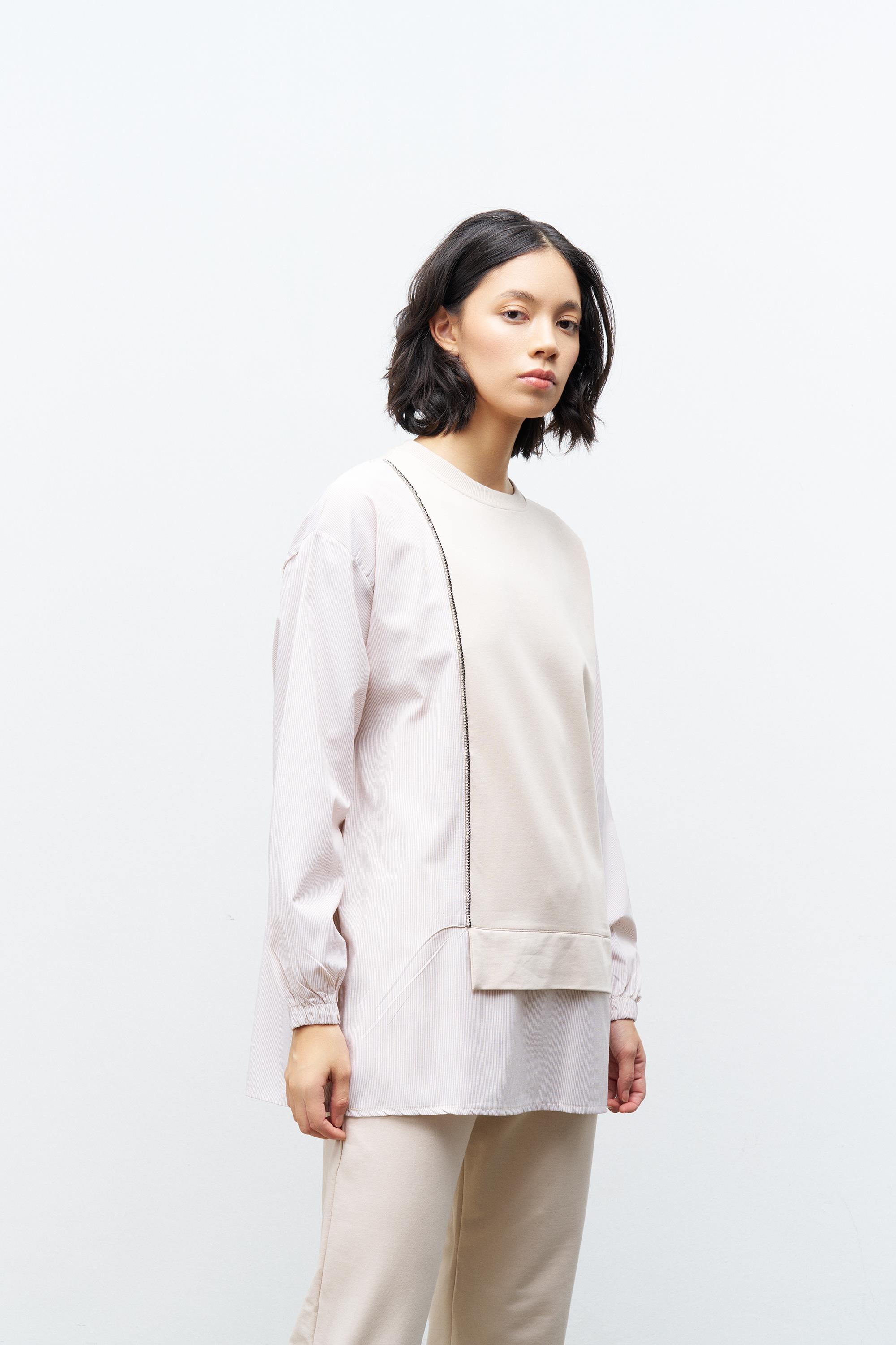 Taş Kadın Üst Dokumalı Taş Şerit Detaylı Pamuklu Örme Alt Üst Takım